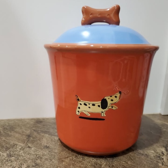 Dog Treat Jar Ceramic LIKE NEW - Picture 1 of 5